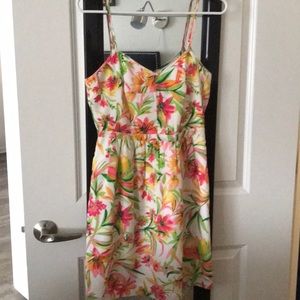 J Crew Flower Print Sun Dress Size 4